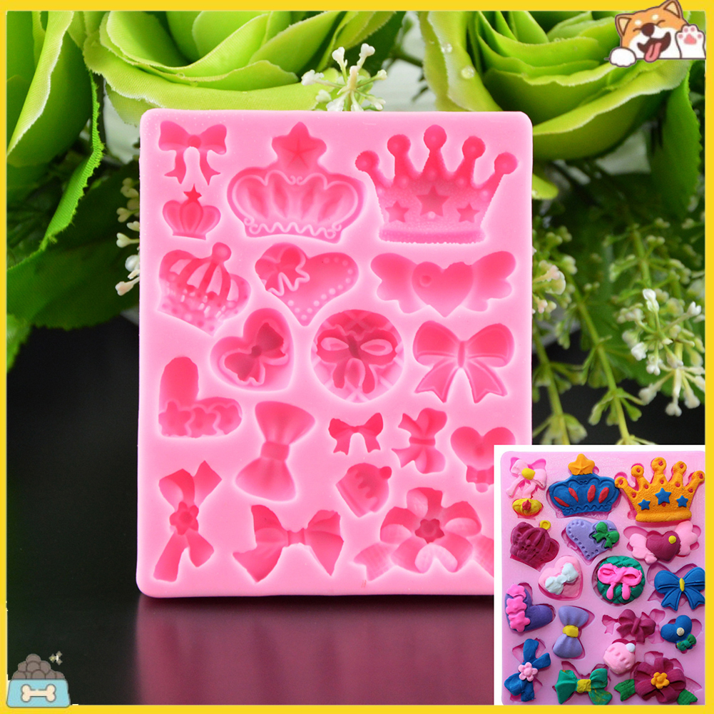 Khuôn làm bánh kẹo hình vương miện 3D bằng silicon