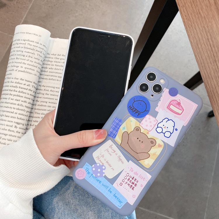 Ốp Điện Thoại Họa Tiết Hoạt Hình Xinh Xắn Cho Iphone 11max / Oppor17 / Vivox30 | BigBuy360 - bigbuy360.vn