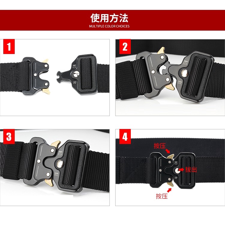 Dây thắt lưng nam kiểu dáng quân đội 3.8cm