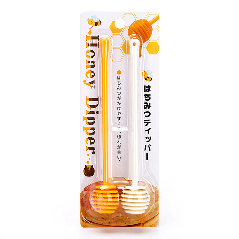 [extremewellknownsuper]2pcs/set Honey Dipper Honey Stick Stirring Rod Spoon Dip Server Drizzler