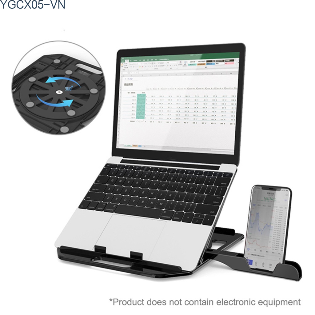 Giá Đỡ Laptop Notebook Xoay 360 Độ Có Thể Gập Lại Kèm Giá Đỡ Cho Ipad Laptop 17 "