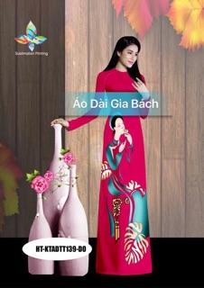 Áo dài in 3d lụa habutai