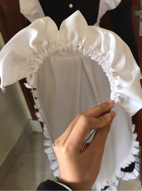 trang phục váy hầu gái dáng dài kèm cài đầu | BigBuy360 - bigbuy360.vn