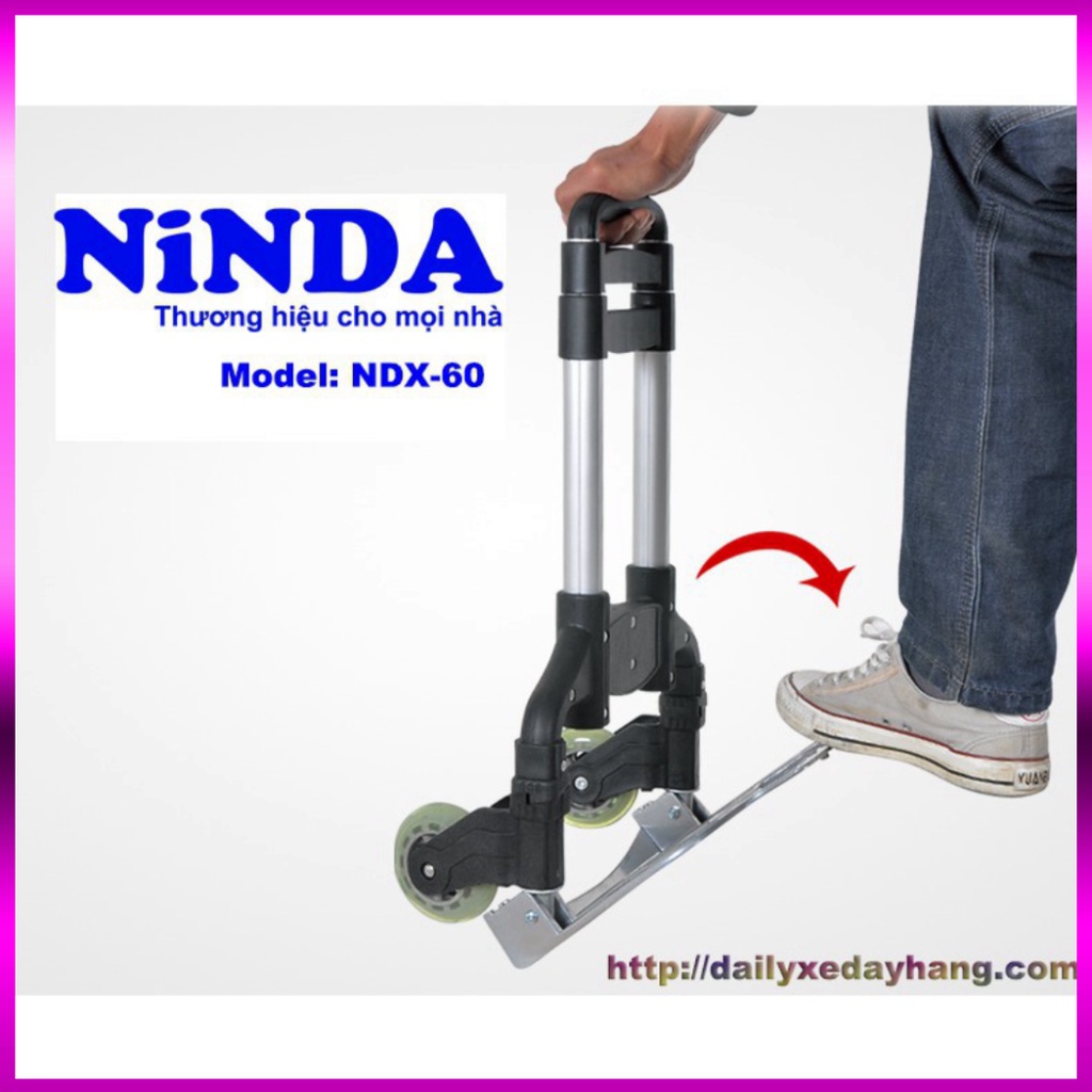 Xe đẩy hàng 2 bánh gấp gọn NiNDA NDX-60, Đẩy Hàng Tiện Dụng, Bảo Hành 2 Năm