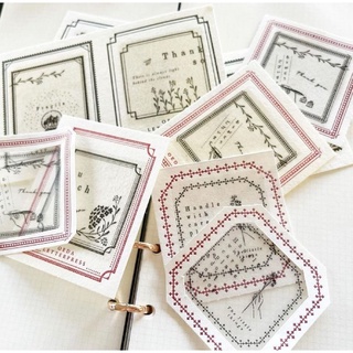 Krisna.room ♡ Oeda Letterpress- Lẻ 2 tờ chữ nhật note hãng các màu