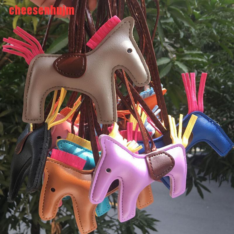 Móc Khóa Da PU Handmade Hình Ngựa Độc Đáo