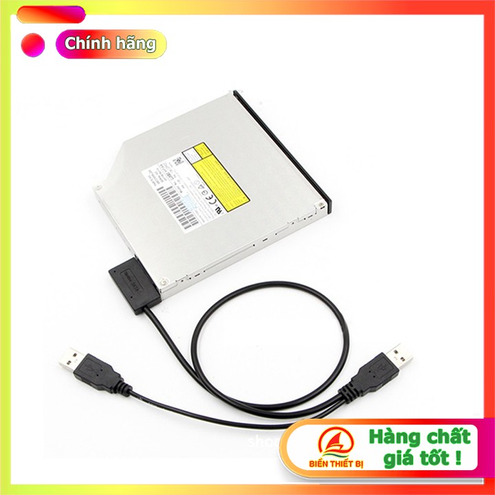 Cáp kết nối DVD Laptop ra USB (Chuyển đổi USB 2.0 ra SATA 7+6 13Pin) Cho ổ đĩa CD/DVD Laptop cắm ngoài