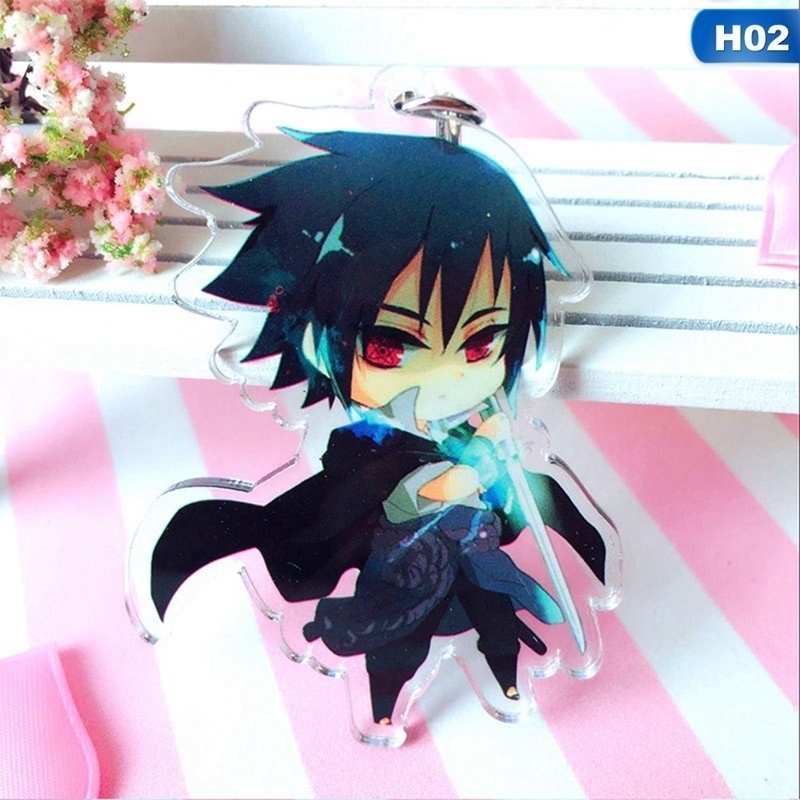 Móc Khóa Acrylic Hình Nhân Vật Naruto Uchiha Sasuke