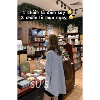 SƠ MI SỌC VẢI XỐP OVERSIZE