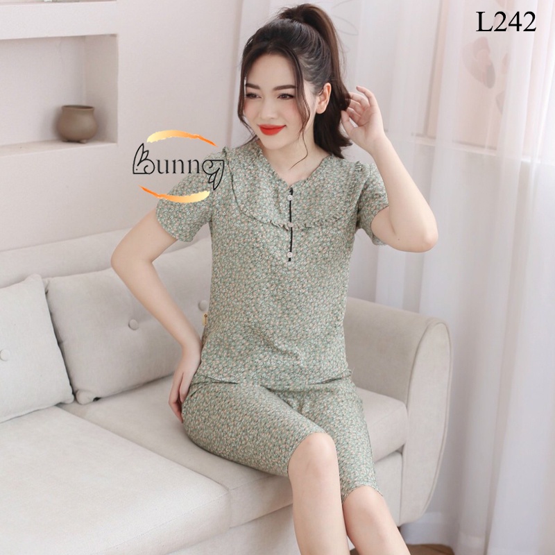 [Bunny]ĐỒ BỘ MẶC NHÀ TAY CỘC QUẦN LỬNG CHẤT LIỆU LỤA MỀM MÁT, HỌA TIẾT XINH FOM DÁNG ĐẸP | BigBuy360 - bigbuy360.vn