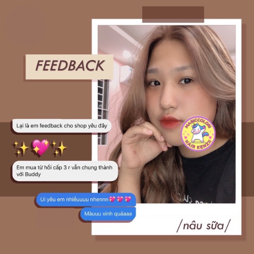 Thuốc Nhuộm Tóc NÂU TÂY - NÂU TRÀ SỮA Tặng Oxy Trợ Nhuộm Găng Tay | Thuốc Nhuộm Tóc Tại Nhà Tone Nâu
