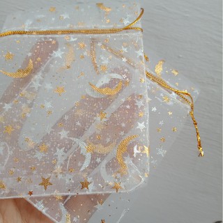 Túi thơm vải voan dây rút làm quà đám cưới có dây rút kích cỡ 9x12 nhiều họa tiết