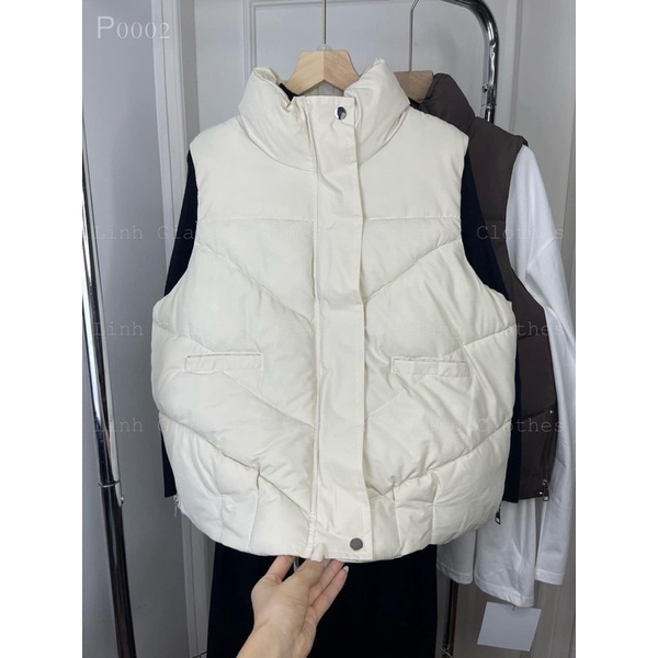 Áo phao gile khoá hông