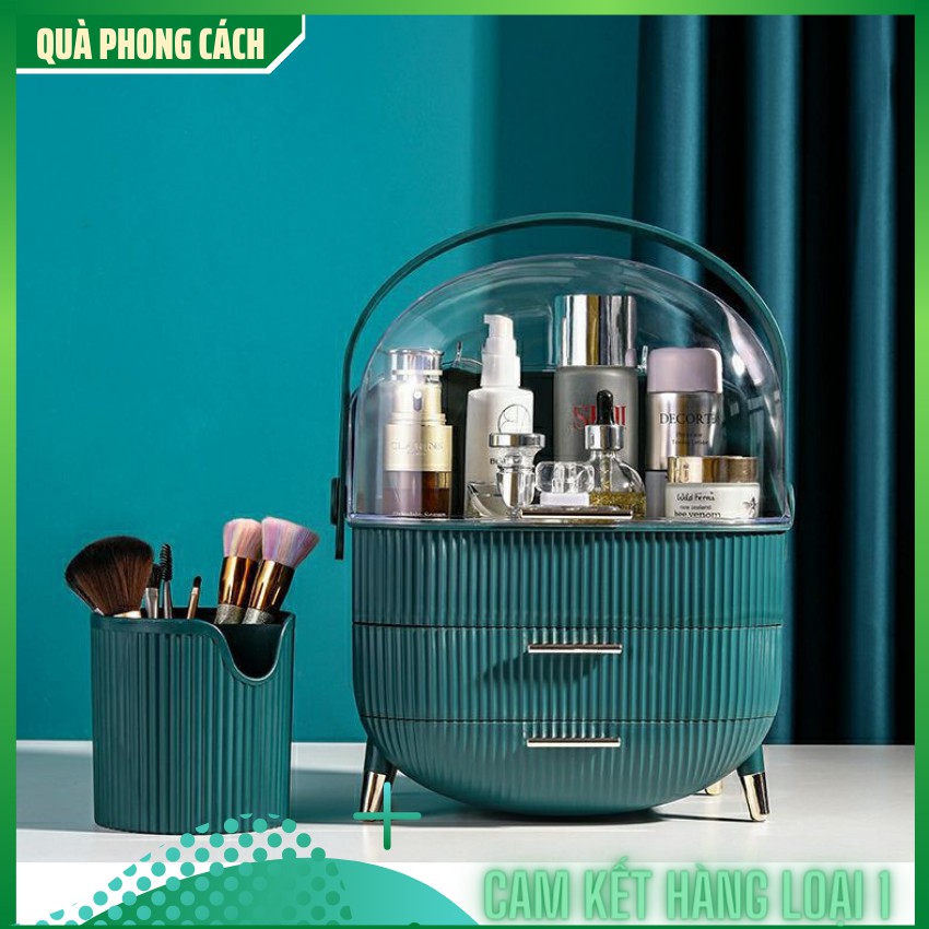 Kệ đựng mỹ phẩm style Bắc Âu, KÈM QUÀ TẶNG, hộp đựng mỹ phẩm có nắp trong suốt | BigBuy360 - bigbuy360.vn