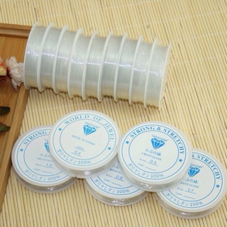 combo 5 cuộn dây cước số 8 co giãn xâu vòng