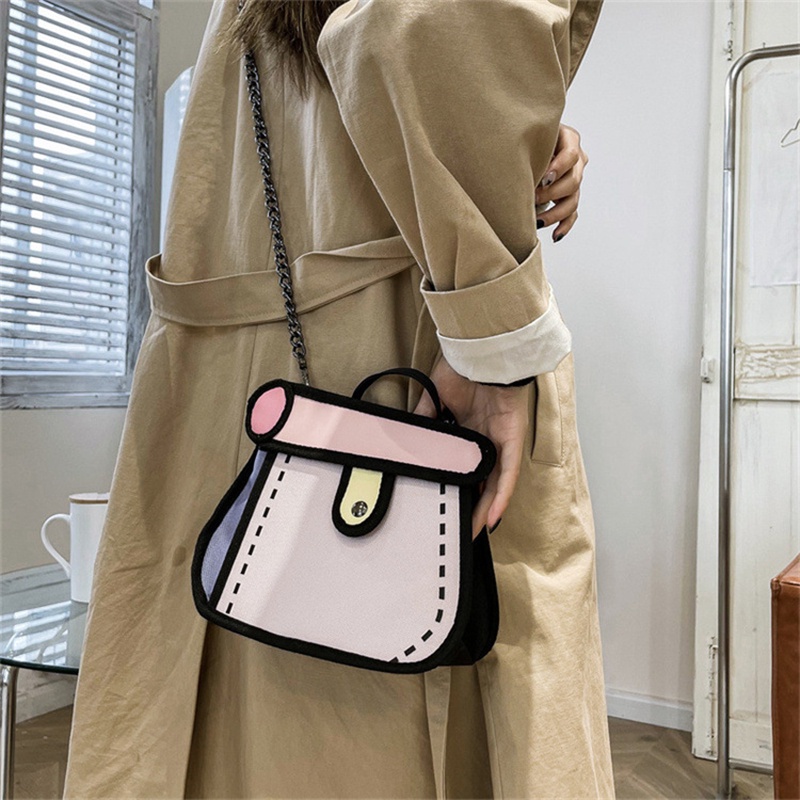 Túi đeo chéo vai IELGY bằng vải canvas thời trang sành điệu cho nữ