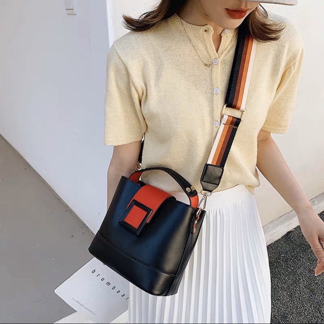 T15 TÚI DA MỀM ĐEO CHÉO KHOEN VUÔNG QOAI DỆT HÀNG CAO CẤP ảnh thật cuối bài