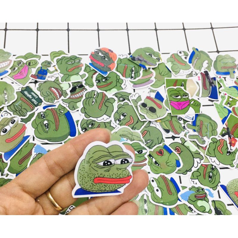 Sticker ếch xanh pepe meme ( 20k/25k,random hình)