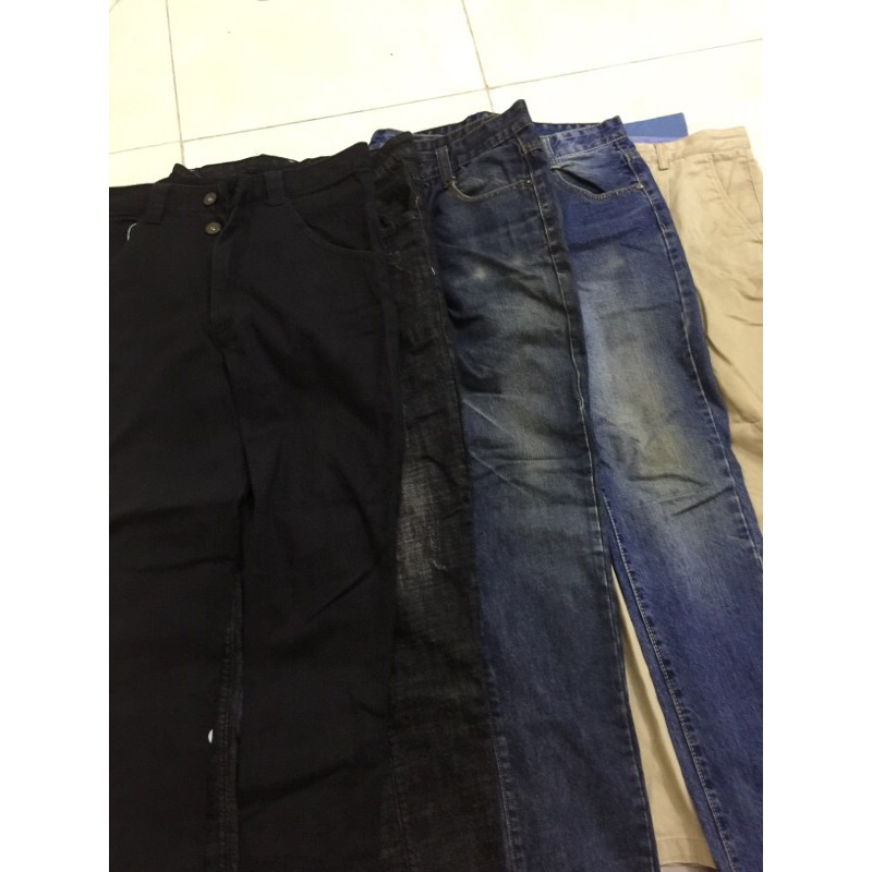 Quần bò nam dáng slimfit hàng shop