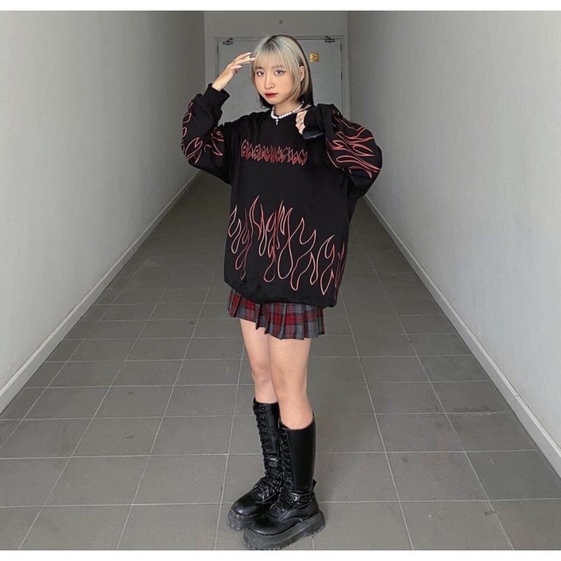 Áp Nỉ Sweater Lửa Hot Unisex FREESHIP Form Rộng Nam Nữ Ulzzang