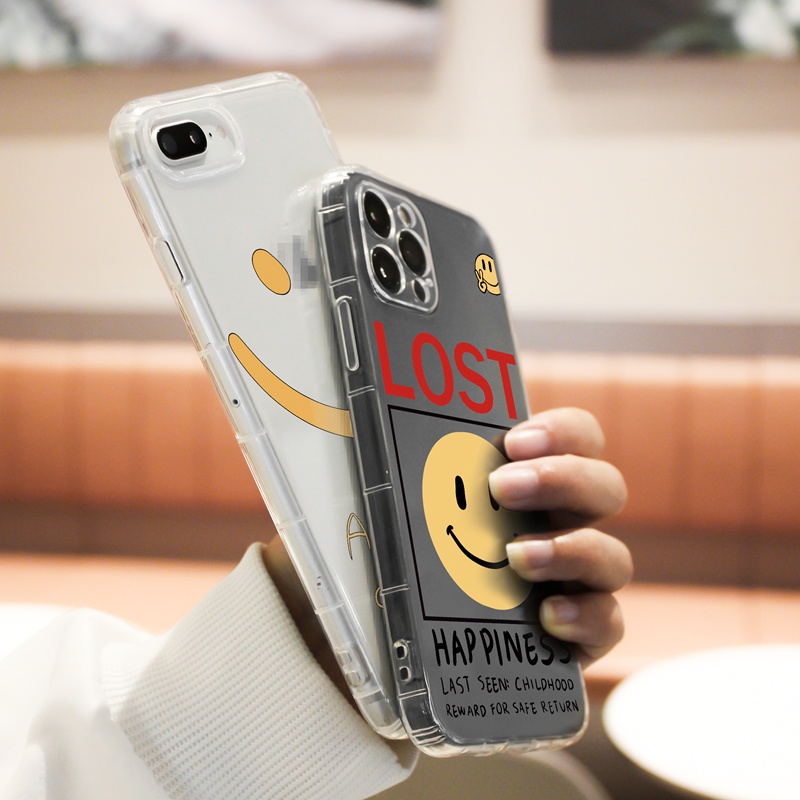 Ốp lưng iphone Ốp điện thoại Suntaiho TPU trong in mặt cười Lost Smile cho iPhone 13 12 11 Pro Max X Xs Max XR 8 7 6 6S Plus