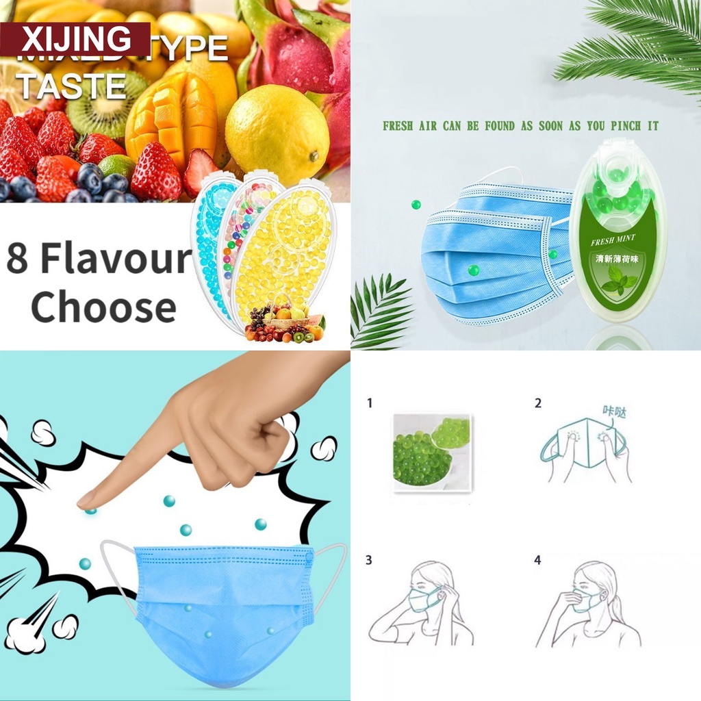 【COD】Hộp 100 Hạt Mặt Nạ Chăm Sóc Da Thoáng Khí Hương Trái Cây Tươi Mát