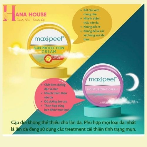 Kem chống nắng cho da dầu mụn Maxipeel SPF25 kiềm dầu thoáng da