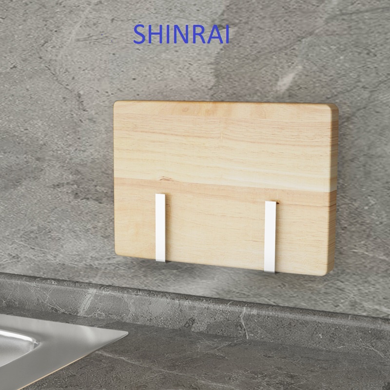 ( SHINRAI ) Giá Để Thớt , Giá úp Vung Xoong Nồi Nhà Bếp Có Khay Nhựa ABS Hứng Nước Dán Tường
