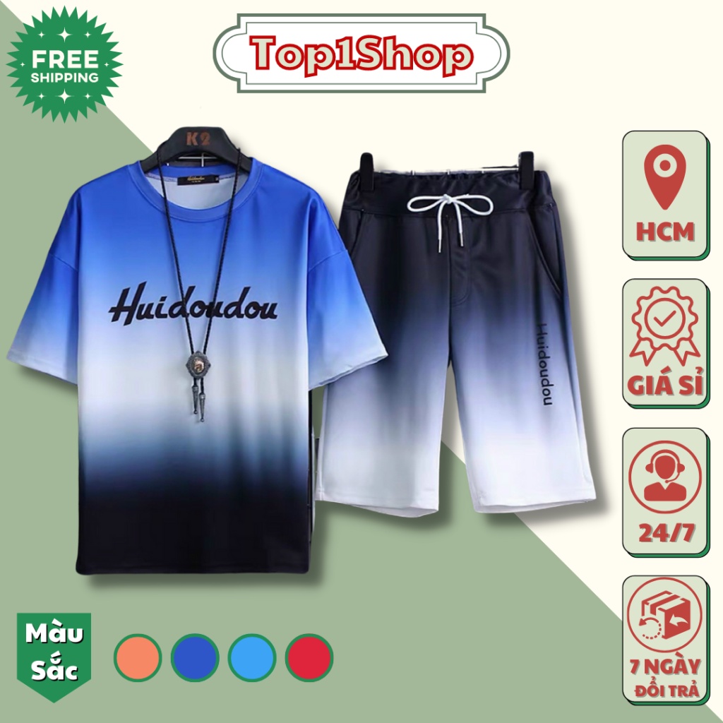 Đồ bộ nam HUIDOUDOU Loang Màu chất thun lạnh cao cấp