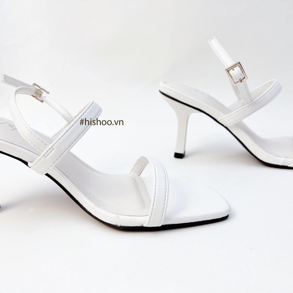 Giày Sandal Nữ Cao Gót 7cm Thời Trang Hishoo Quai Ngang Cao Cấp S170