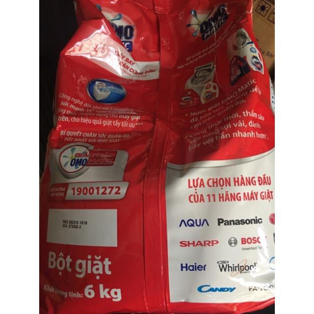 Bột giặt OMO Matic Cửa trên 6kg  FREE SHIP