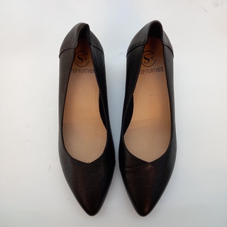 Giày đế xuồng 3cm da thật