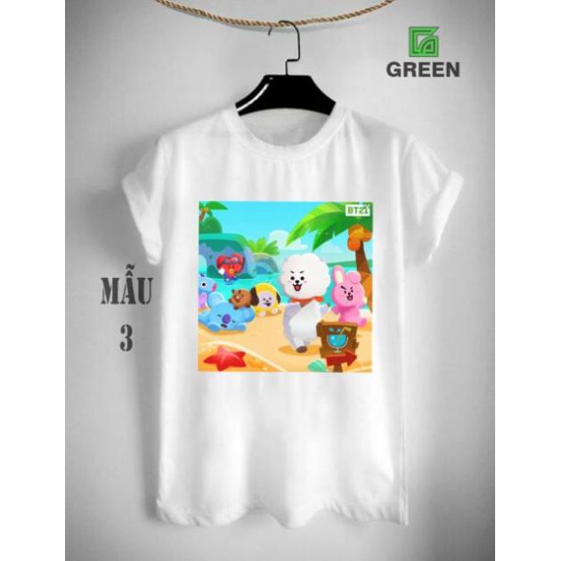 4 Mẫu Áo Thun Bt21 Chibi Dễ Thương In Tại Shop Mùa Hè S047