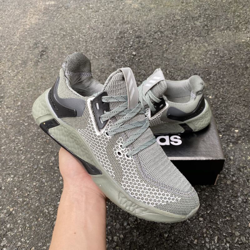 [FULL BOX, FREE SHIP] GIẦY  THỂ THAO ADI ALPHA BOUNCE XANH RÊU NAM