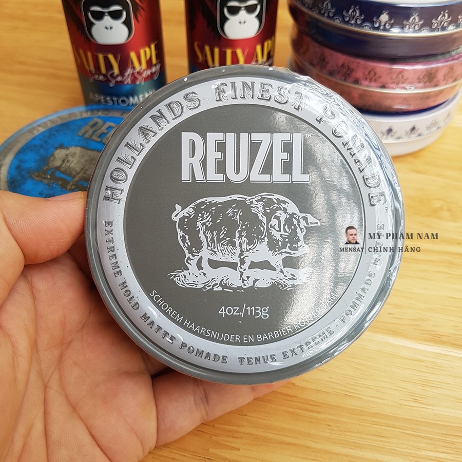 Sáp vuốt tóc Reuzel Pink - Reuzel Blue - Reuzel Clay Matte - Reuzel Fiber - Reuzel Extreme Hold - chính hãng Hà Lan