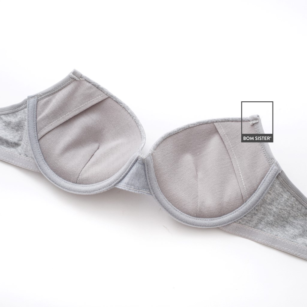 [Mã FARSBRBOM1 giảm 10% đơn 99K] Áo lót mút mỏng có gọng cotton màu trơn nâng ngực tự nhiên BOM SISTER A8006 | BigBuy360 - bigbuy360.vn