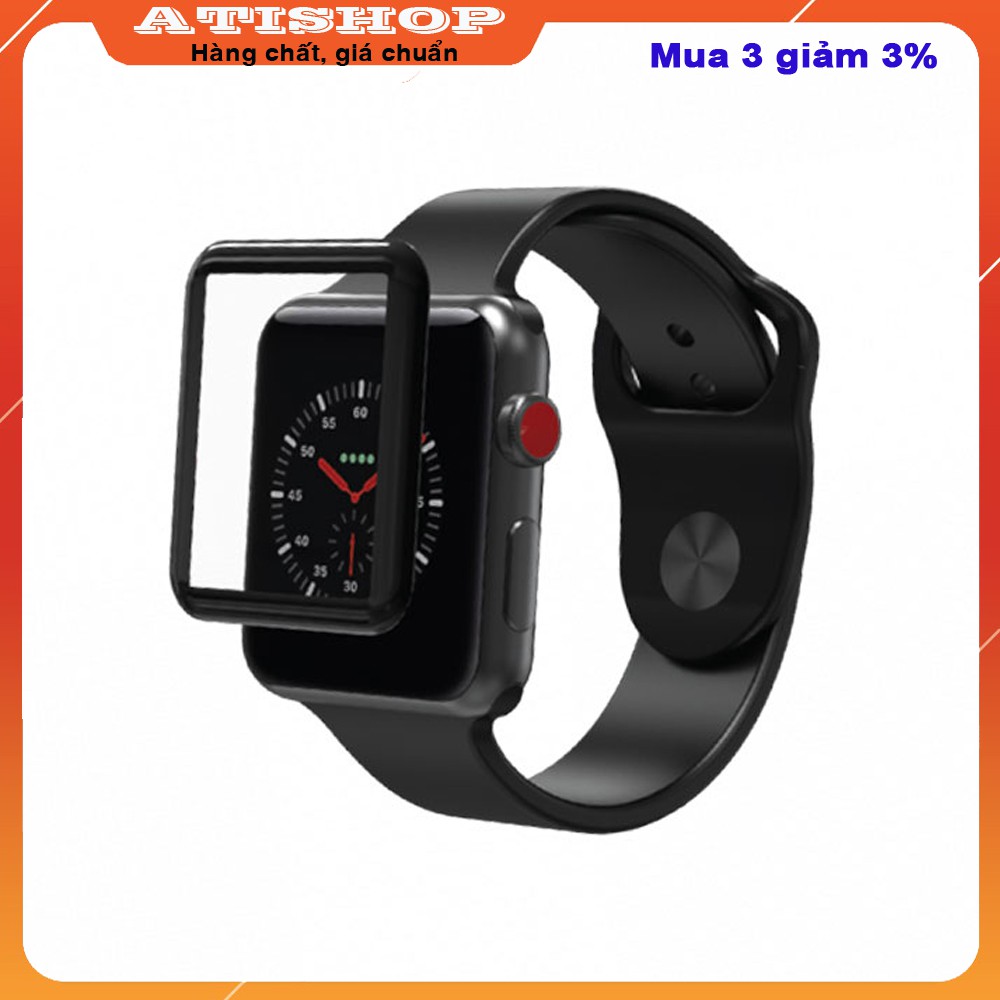 Kính cường lực Apple Watch Size 38/ 40/ 42/ 44 mm kính full keo full màn hình-5D- loại xịn