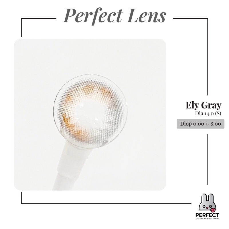 Lens Mắt , Kính Áp Tròng ELY GRAY Có Độ Cận và Không Độ , DIA 14.0 ,Cho Mắt Nhạy Cảm Giá Sale