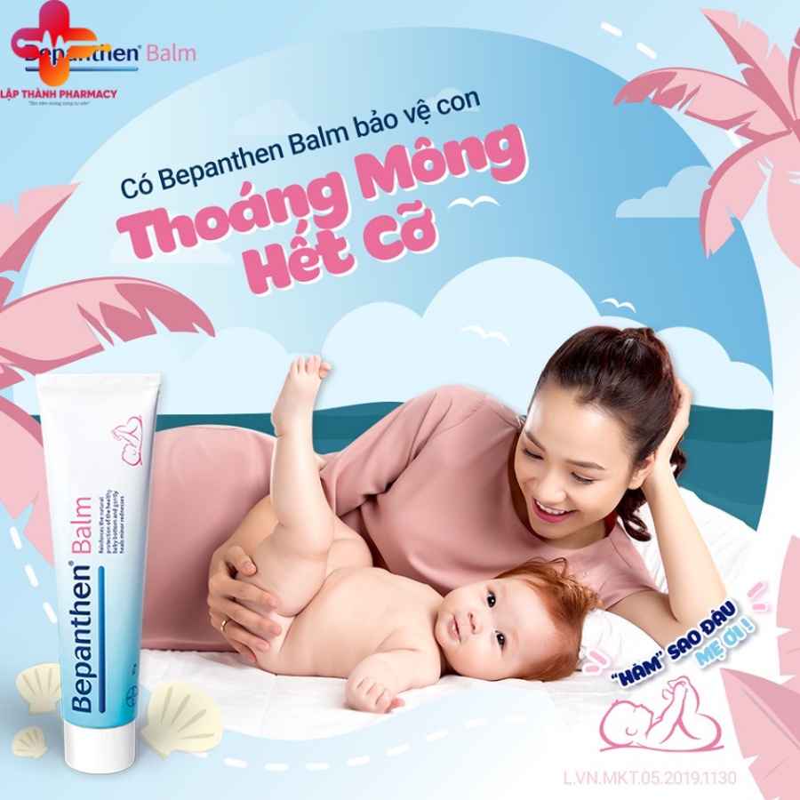 Kem chống hăm cho bé Bepanthen Balm ngừa hăm tã dưỡng ẩm bảo vệ da hết mẩn ngứa Tub 30g