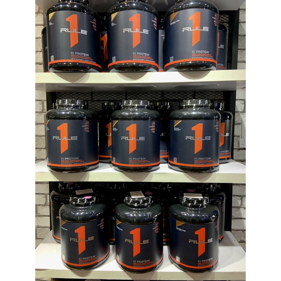 Whey Protein Rule1 5lbs 76 Lần Dùng,Bổ Sung Đạm Protein Tinh Khiết - Hàng Chính Hãng