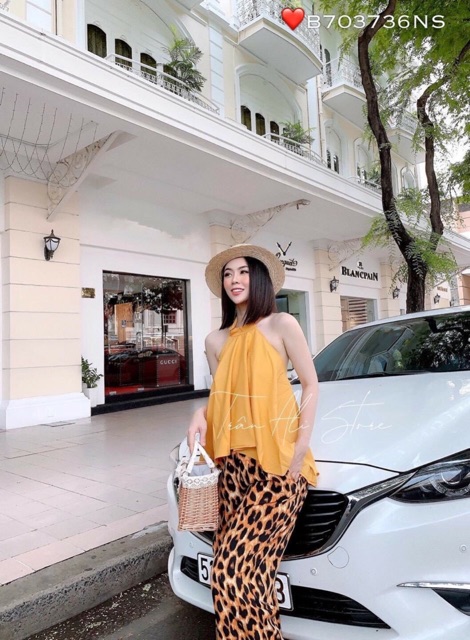 Set áo yếm quần beo dễ thương