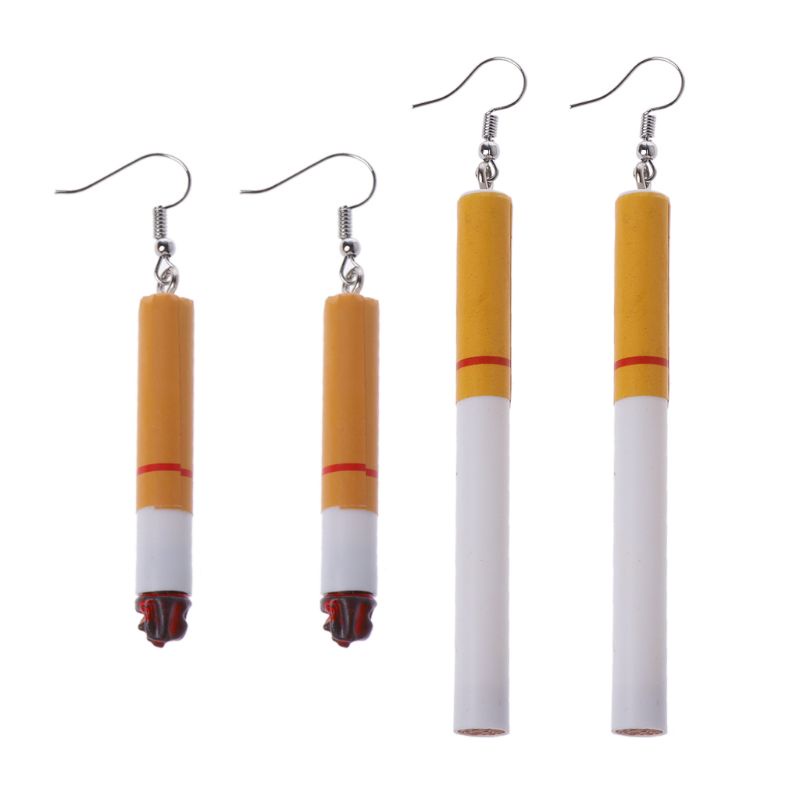 Khuyên Tai Nhựa Resin Acrylic Hình Mông Điếu Thuốc Thời Trang Cho Nữ