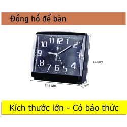 ĐỒNG HỒ nhựa để bàn size lớn - có báo thức, kích thước to