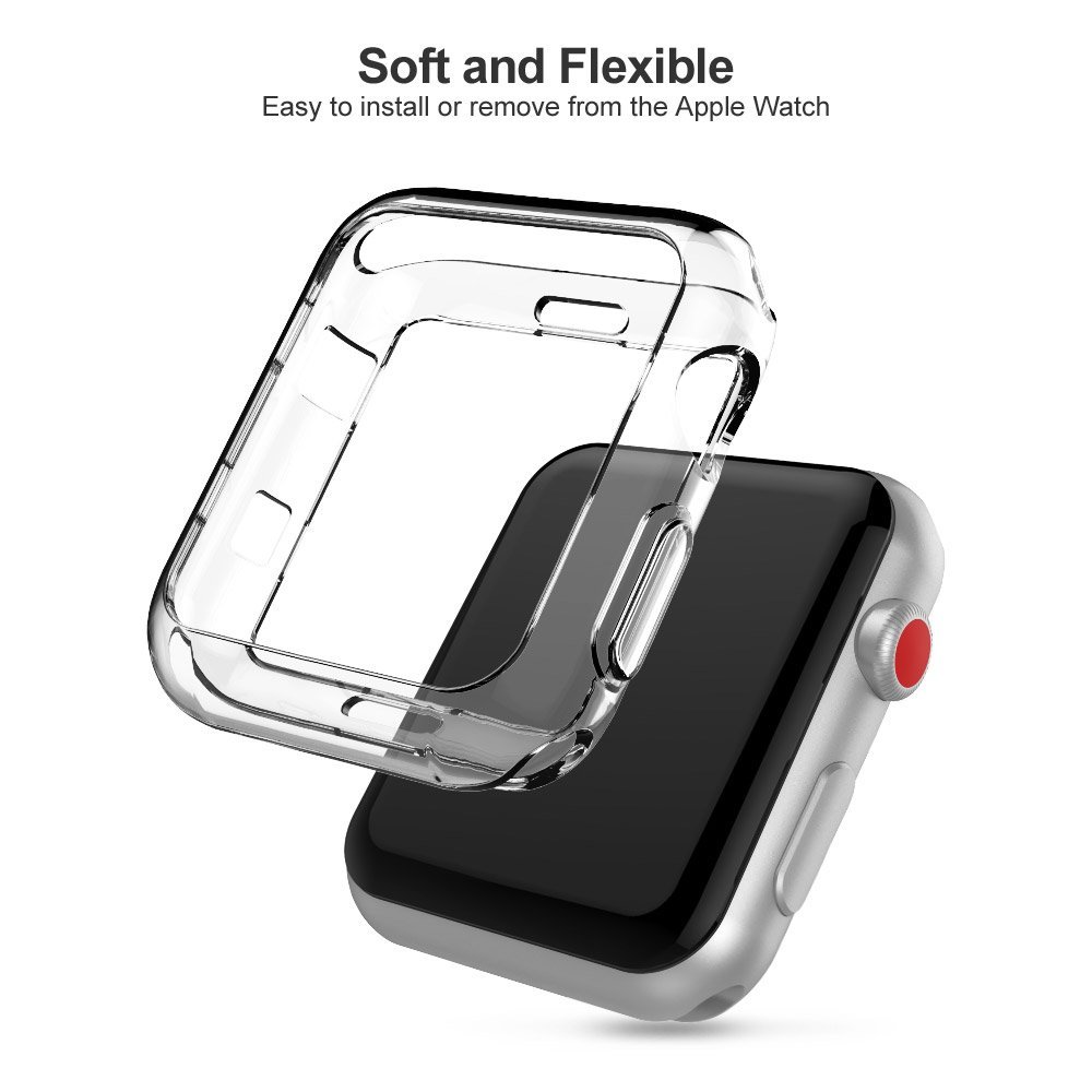 Ốp bảo vệ bằng TPU mềm trong suốt thích hợp cho iwatch 5 4 3 2 1 38mm 42mm 40mm 44mm