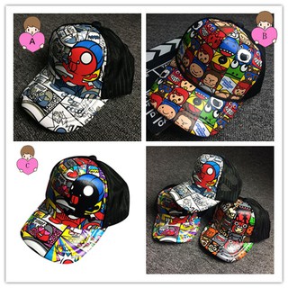 Mũ bóng chày hoạ tiết hoạt hình phong cách hip hop cho bé