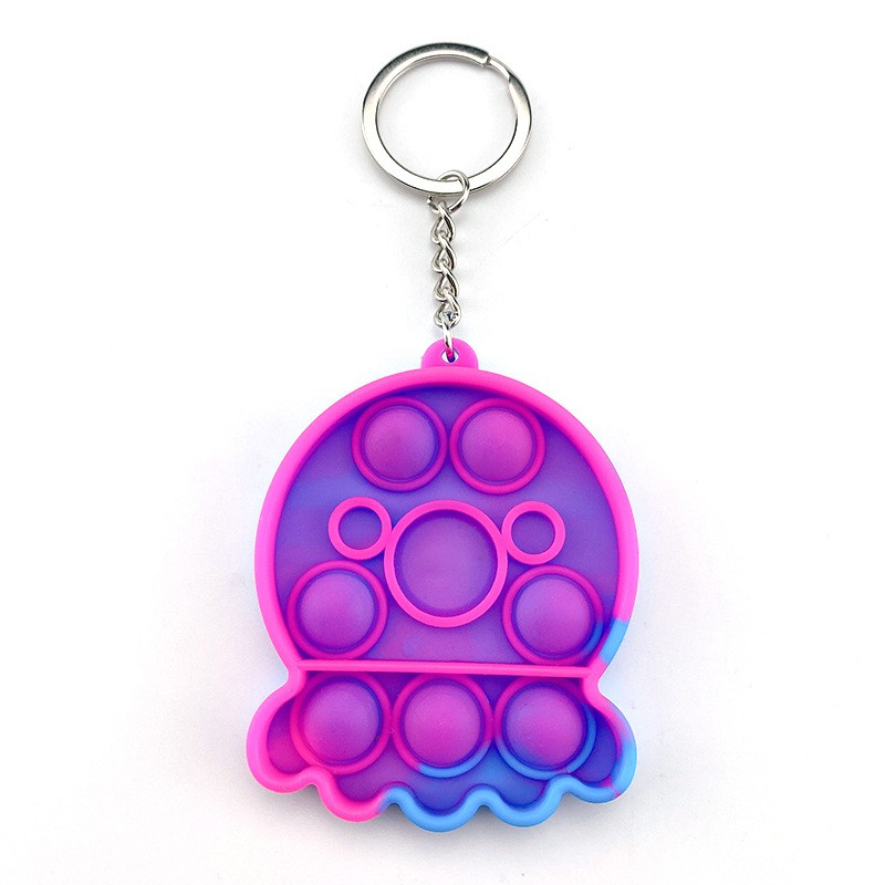 Móc khóa đồ chơi Pop it bóp bong bóng giảm căng thẳng