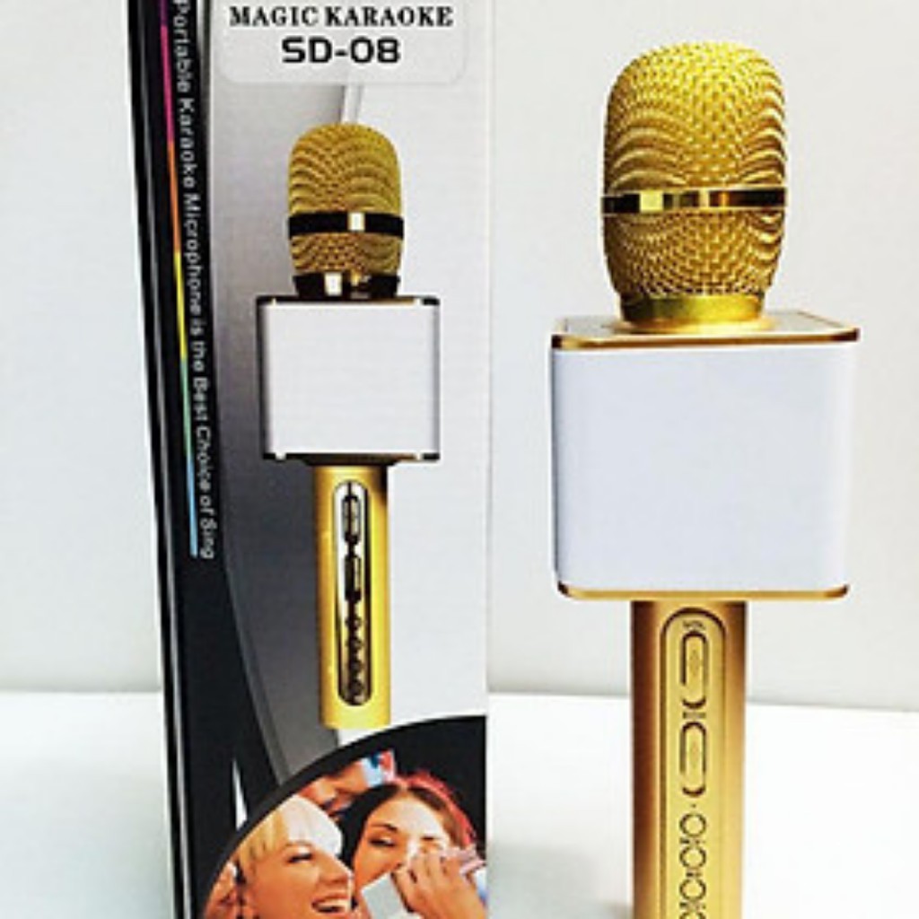 Micro Hát Karaoke Bluetooth SD08 Không Dây Cao Cấp