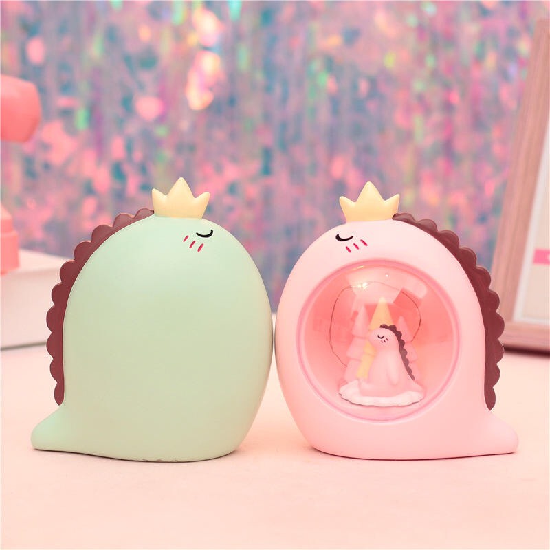 Đèn ngủ Khủng long nhiều màu biểu cảm dễ thương cute trang trí bàn học, phòng ngủ, dùng làm quà tặng-Ráp