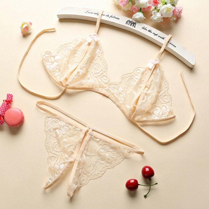 Bộ đồ lót ren sexy xẻ đáy cao cấp - Đồ lót nữ gợi cảm CM001 | WebRaoVat - webraovat.net.vn