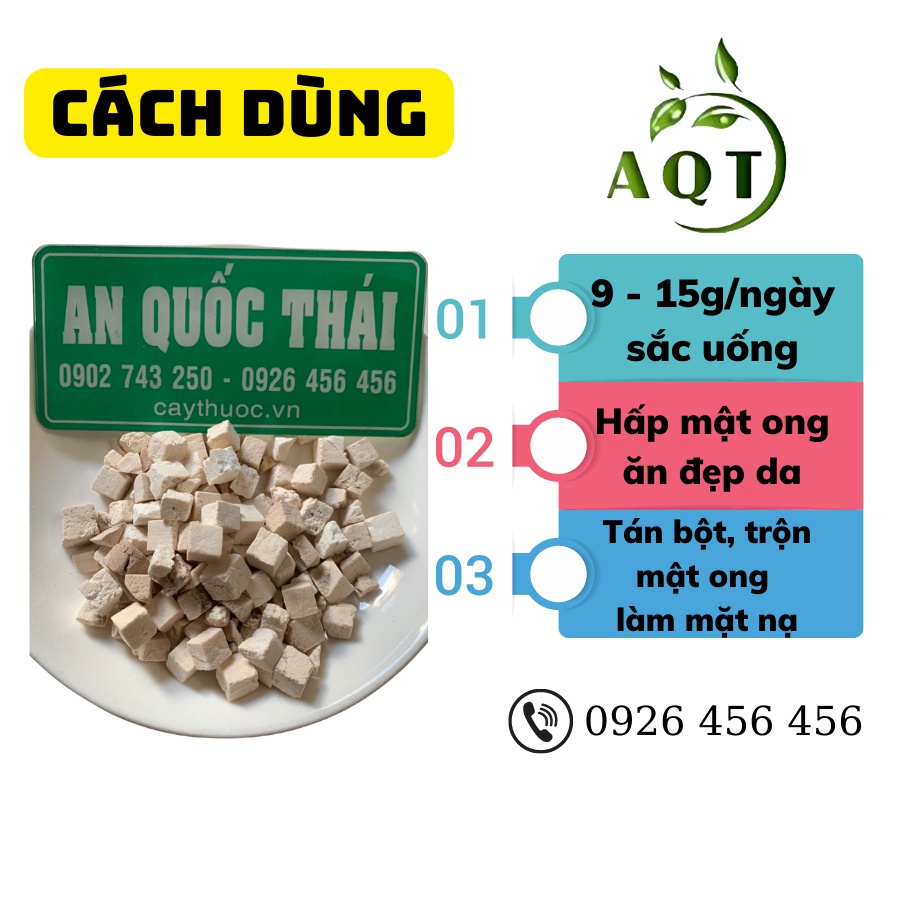 Bạch Linh [LOẠI 1] 500g (Viên Trắng, Đẹp), Viên Bạch Linh Nguyên Chất Thượng Hạng | Thảo dược An Quốc Thái